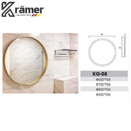 GƯƠNG NHÀ VỆ SINH TRÒN VIỀN KIM LOẠI KRAMER KG-08