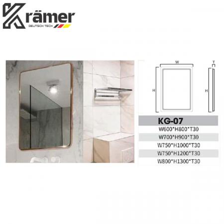 GƯƠNG NHÀ VỆ SINH VUÔNG VIỀN KIM LOẠI KRAMER KG-07