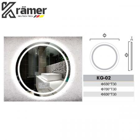 GƯƠNG NHÀ VỆ SINH LED TRÒN KRAMER KG-02