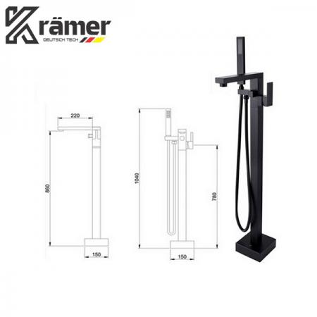 SEN BỒN TẮM NẰM ĐẶT SÀN KRAMER KD-33B