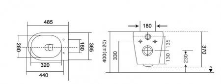 BỒN CẦU TREO TƯỜNG KÉT ÂM KRAMER KB-239