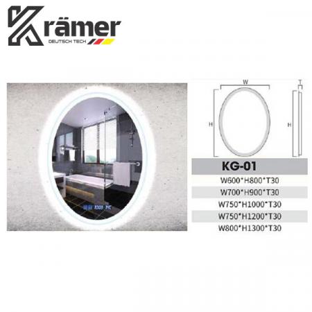 GƯƠNG NHÀ VỆ SINH LED TRÒN KRAMER KG-01