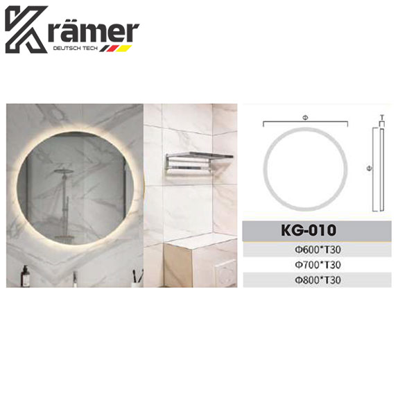 Gương Nhà Vệ Sinh Led Tròn Kramer KG-010